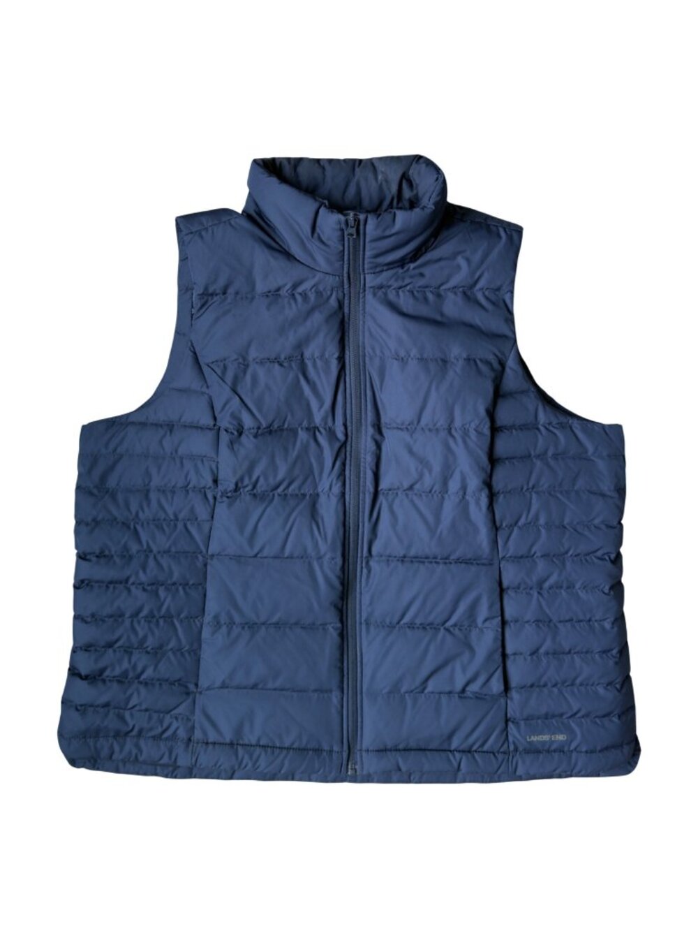 Lands End Vest Womens Size 1X Navy Lightweight 600 Fill Down Puffer 518698